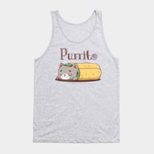 Purrito pun design Tank Top